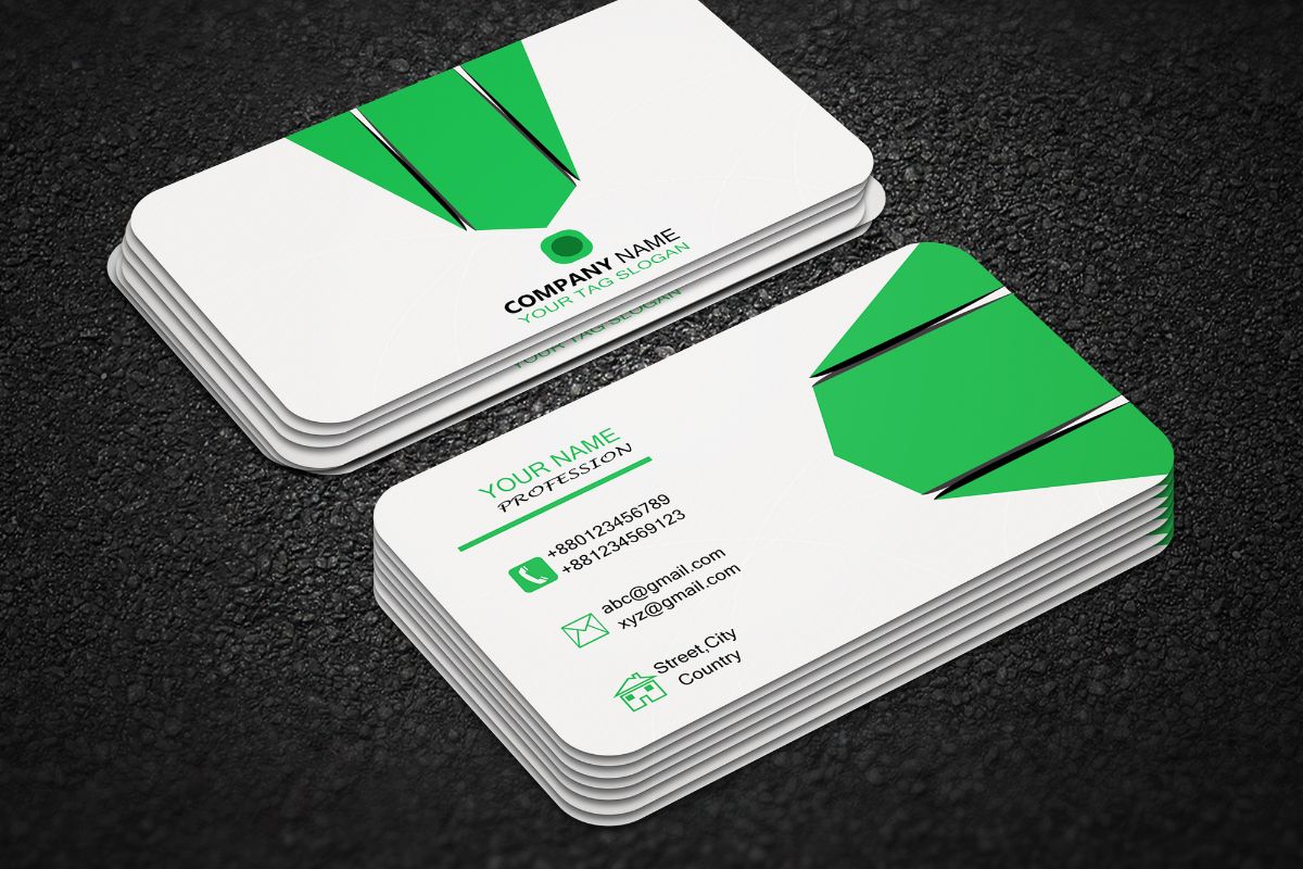 Picture is showing design & details of a business card