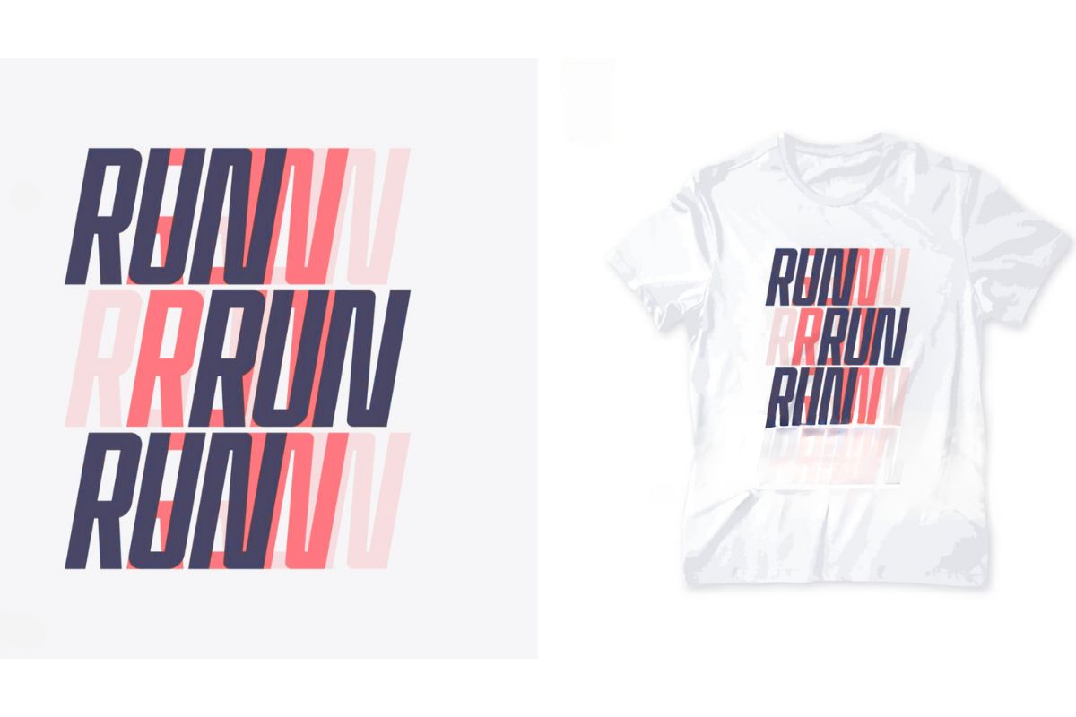 A running T shirt design idea shown in the image