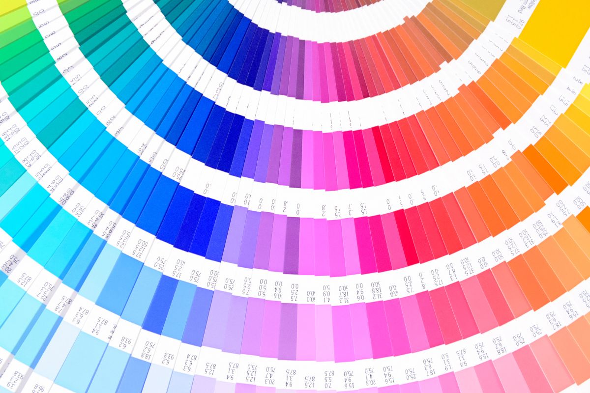A small part of Pantone System Guide for color consideration