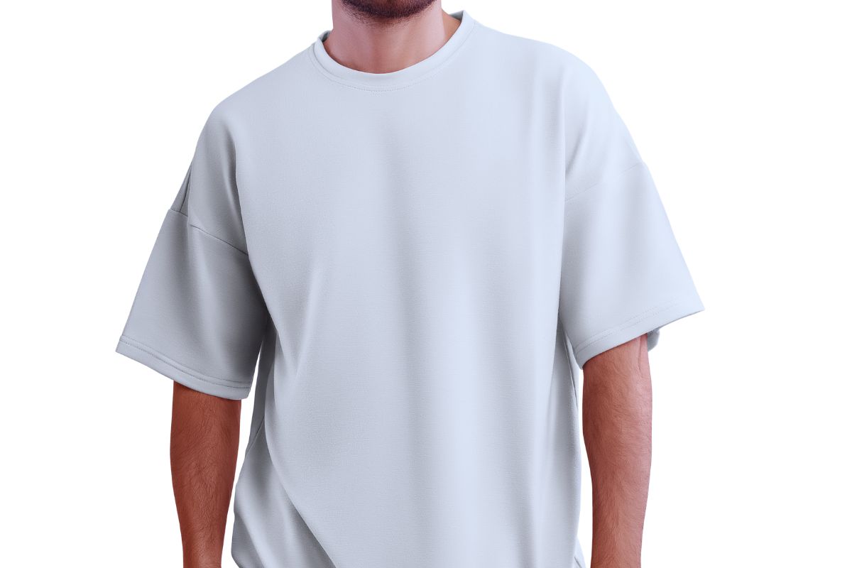 Boxy Fit T Shirt in white color