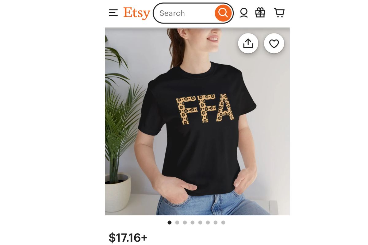Exploring FFA t shirts available on Etsy