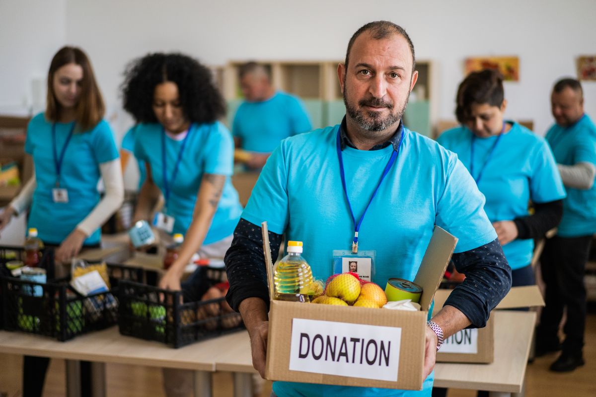 A charity programme for nurses being going on at the hospital facility by the staff