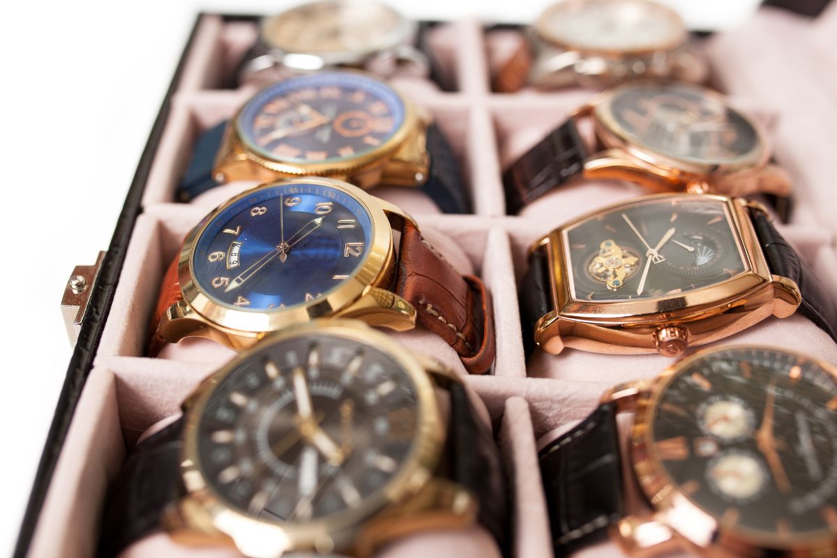 A collection of luxury watches for the retiring employee