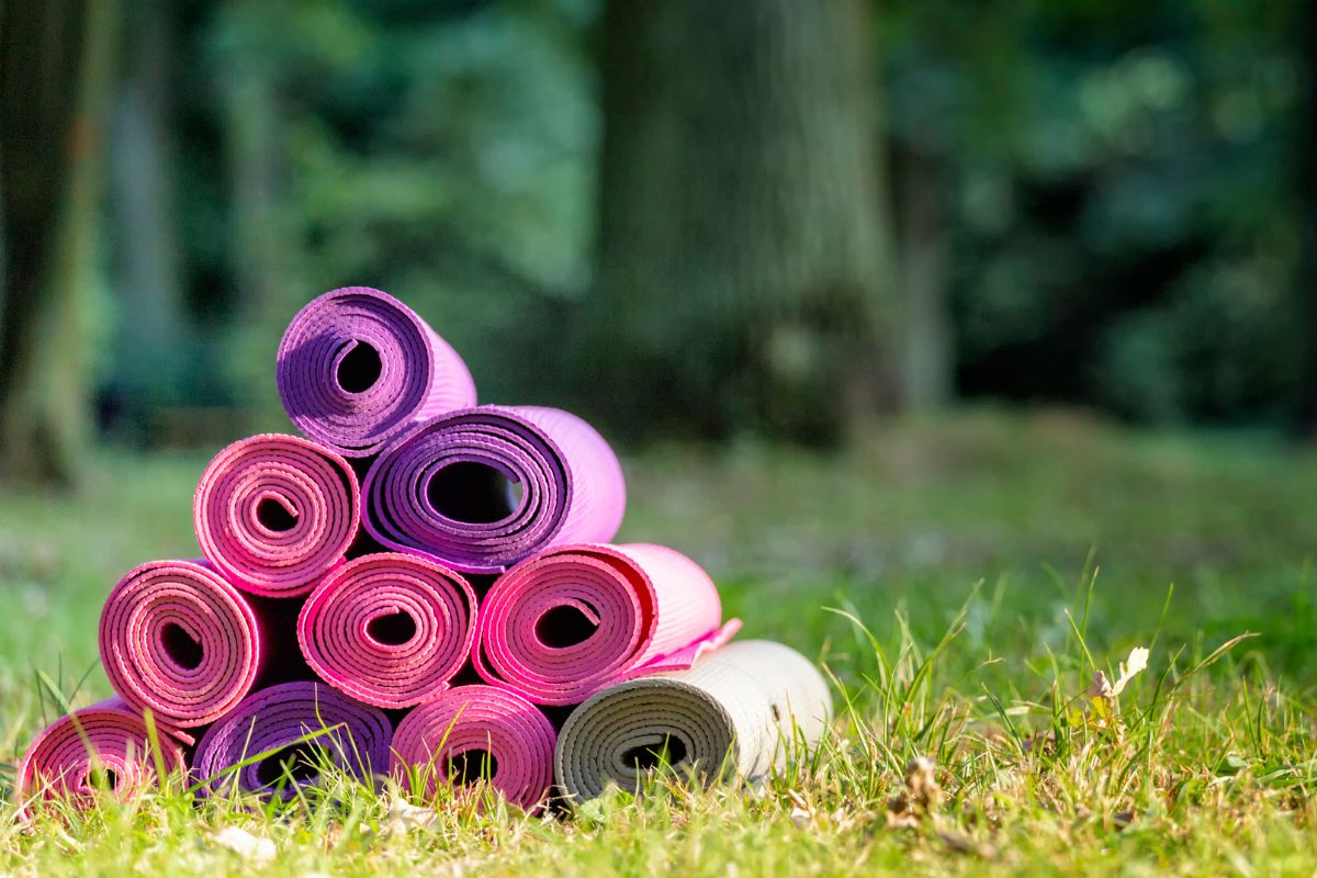 A collection of yoga mats a perfect gift option considering health and wellness