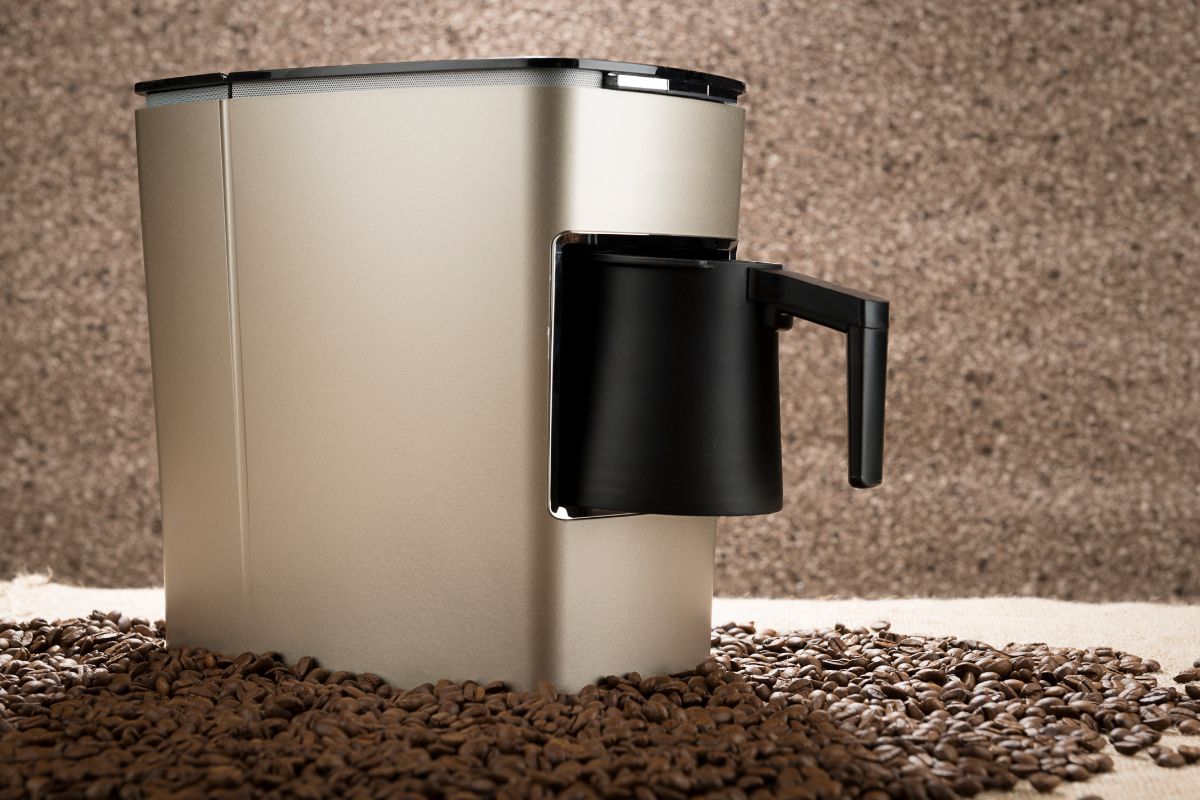 A high quality espresso and cappuccino maker small machine shown in the image