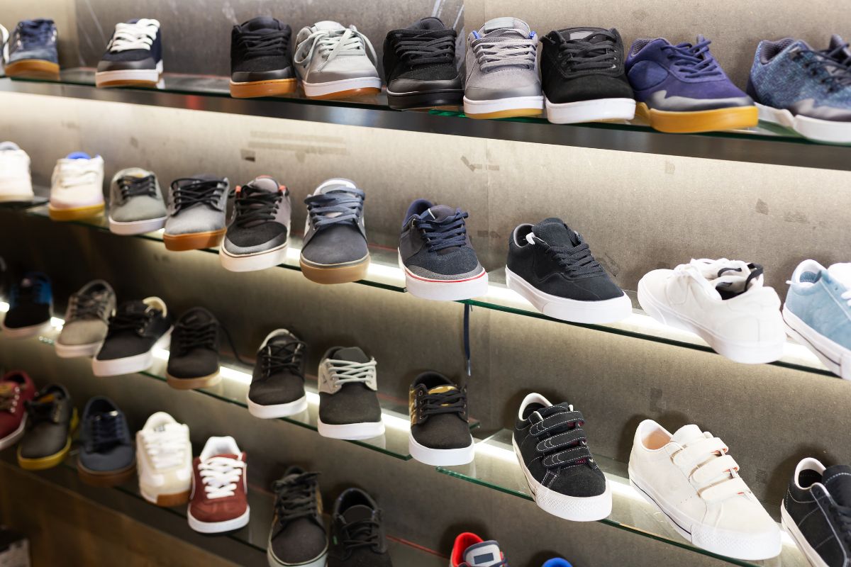 A store having collection of sneaker for the nurses