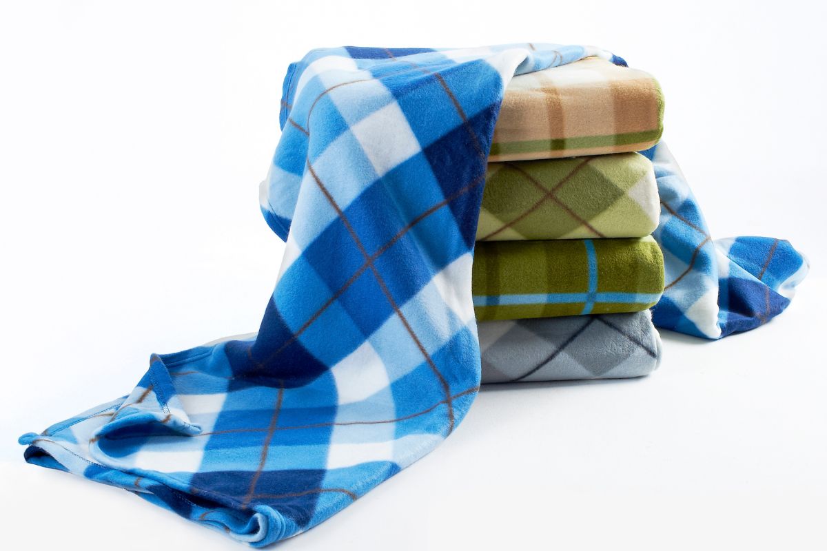 Fleece blankets shown in the image