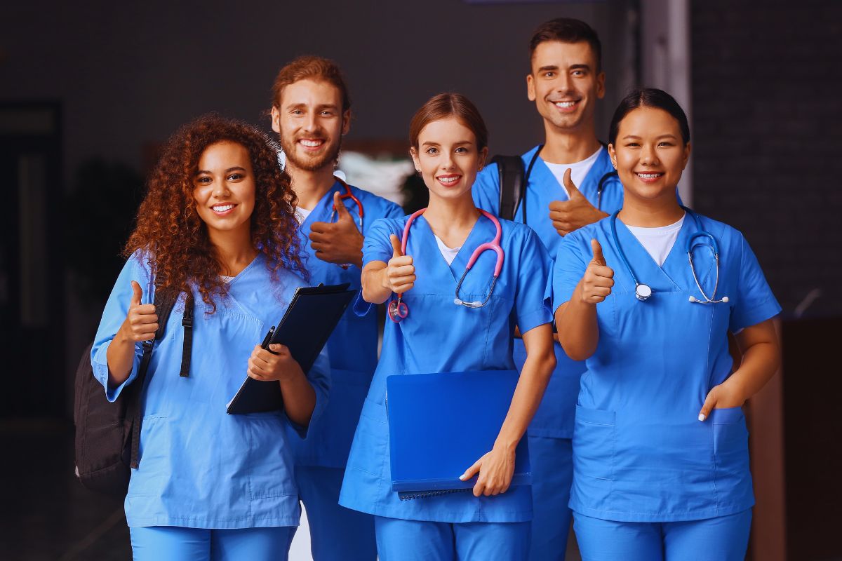 Multiple nurses holding budget friendly gifts