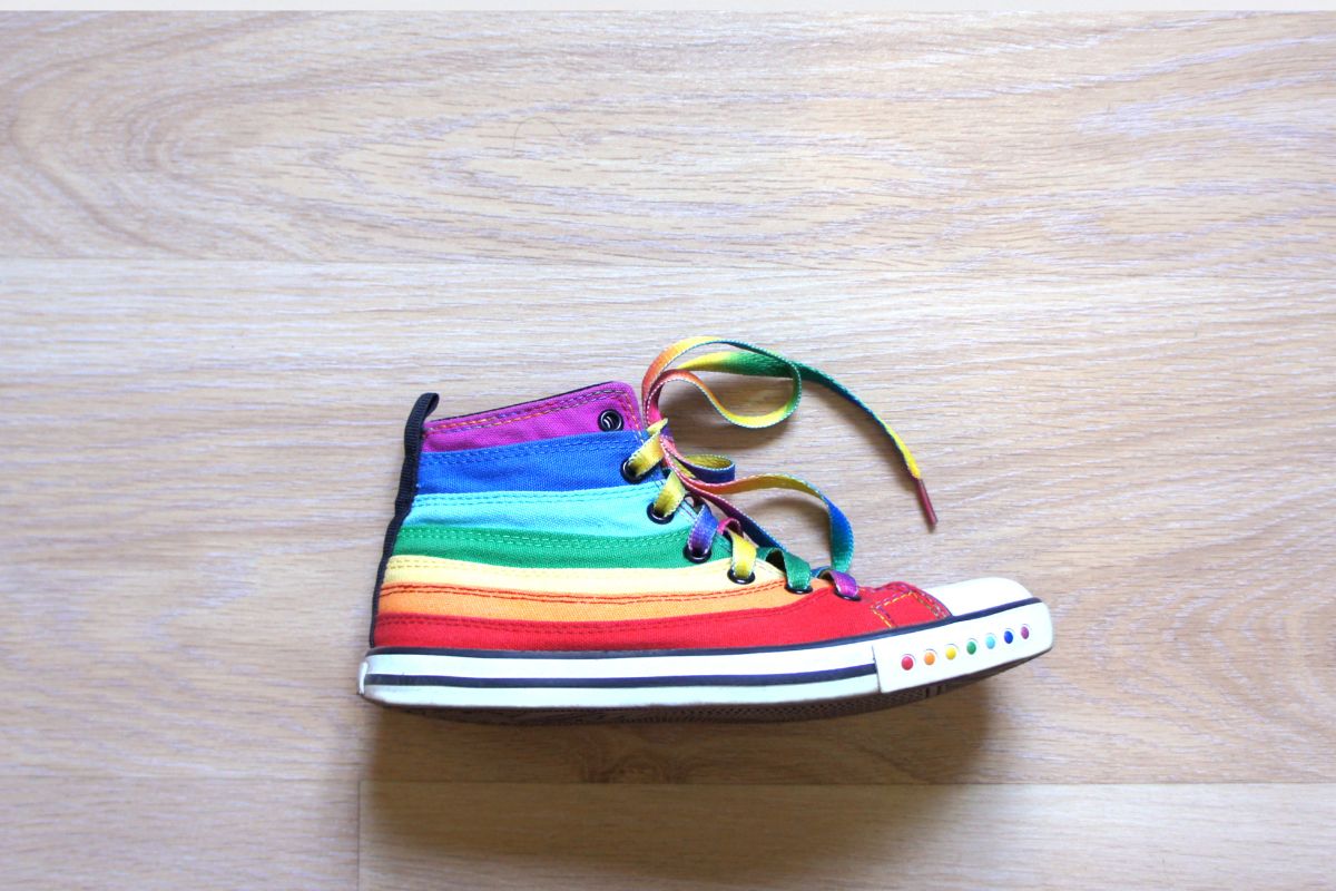 Rainbow color shoe