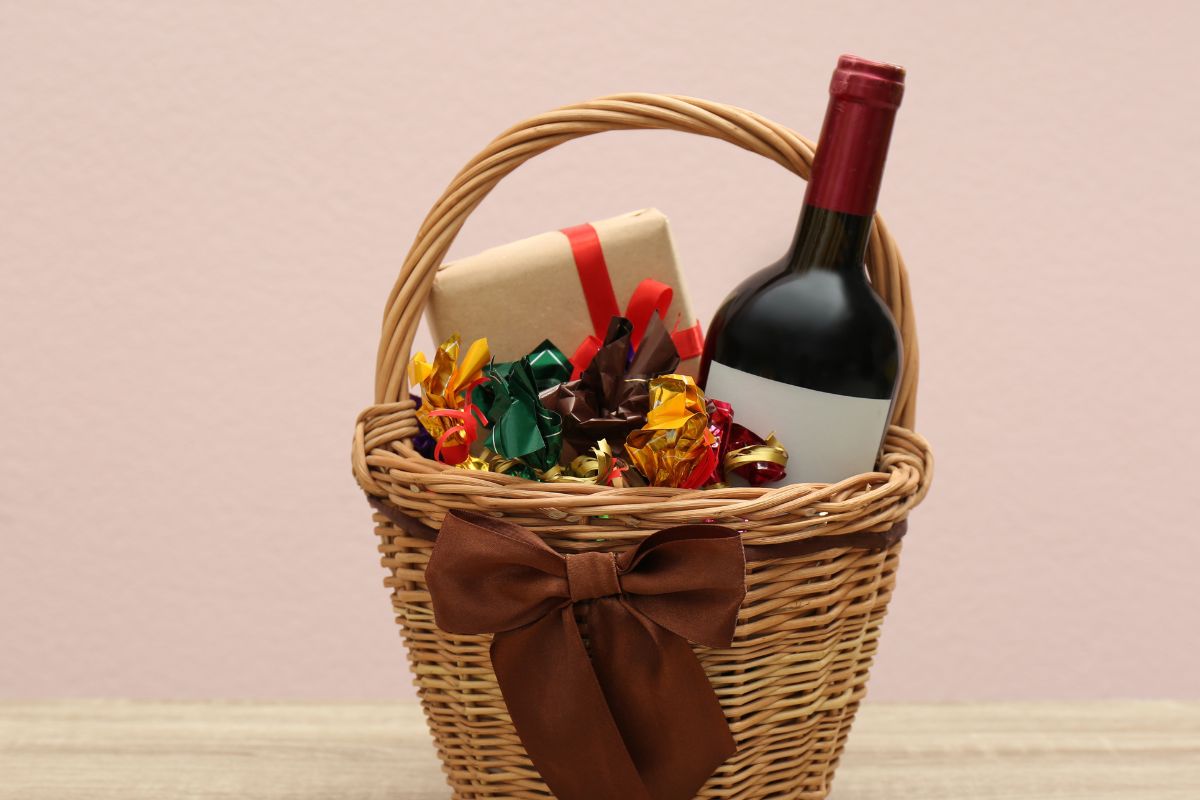 Wine bottle with Snacks as a Corporate gift