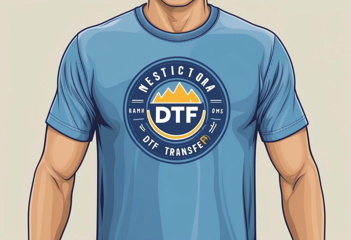 A t-shirt with a DTF transfer that has been washed and worn multiple times, showing no signs of fading or deterioration