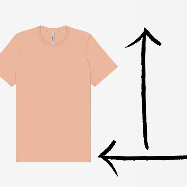 A Bella canvas 3001 shirt size shown in the image.