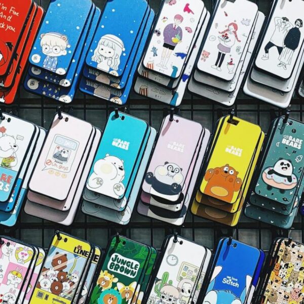 A collection of different phone cases.