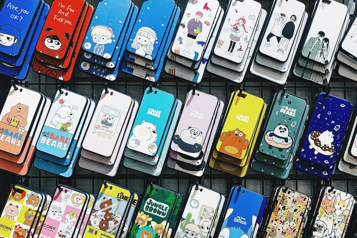 A collection of different phone cases.