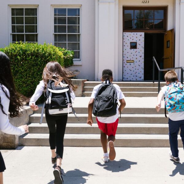 Student participating in back to school campaign