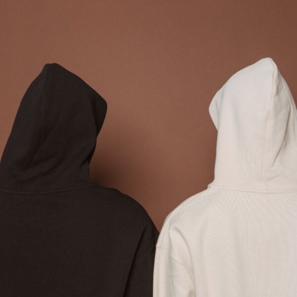 Two high quality gildan hoodies shown in the image.