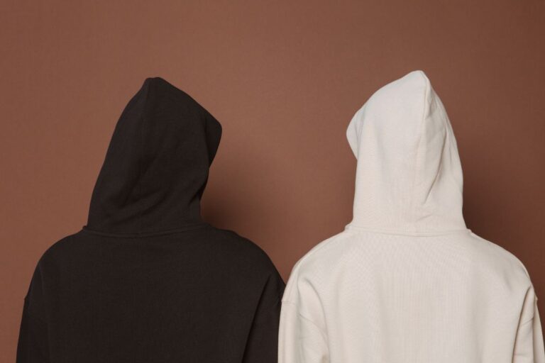 Two high quality gildan hoodies shown in the image.