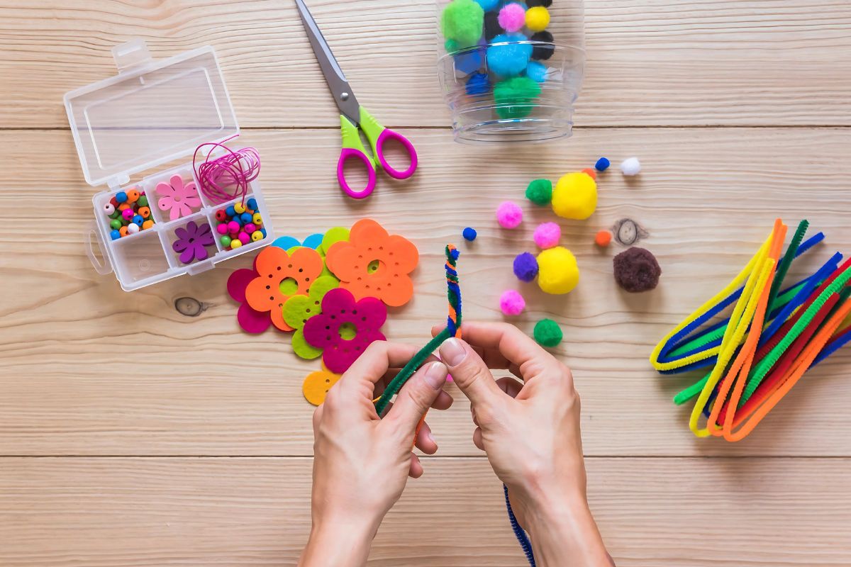 A person designing custom wristband differently.