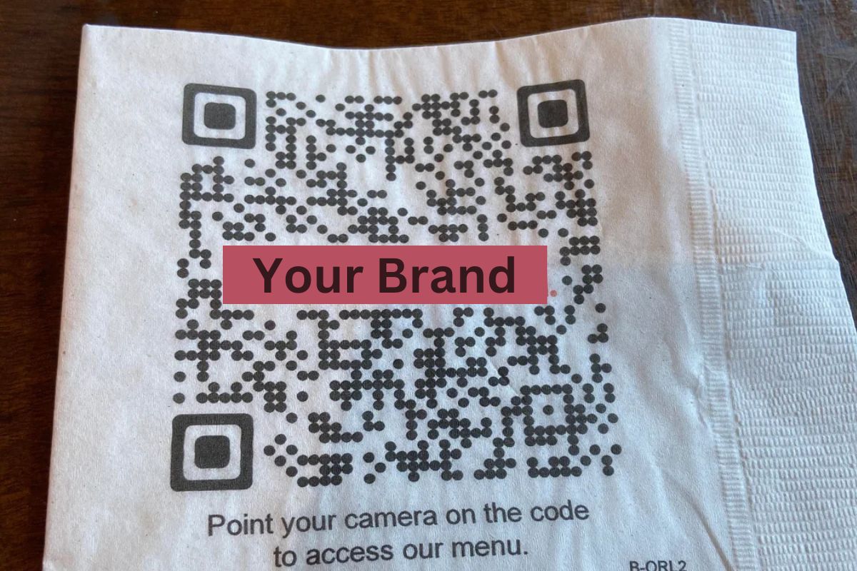 Qr code printed on napkin for brand promotion